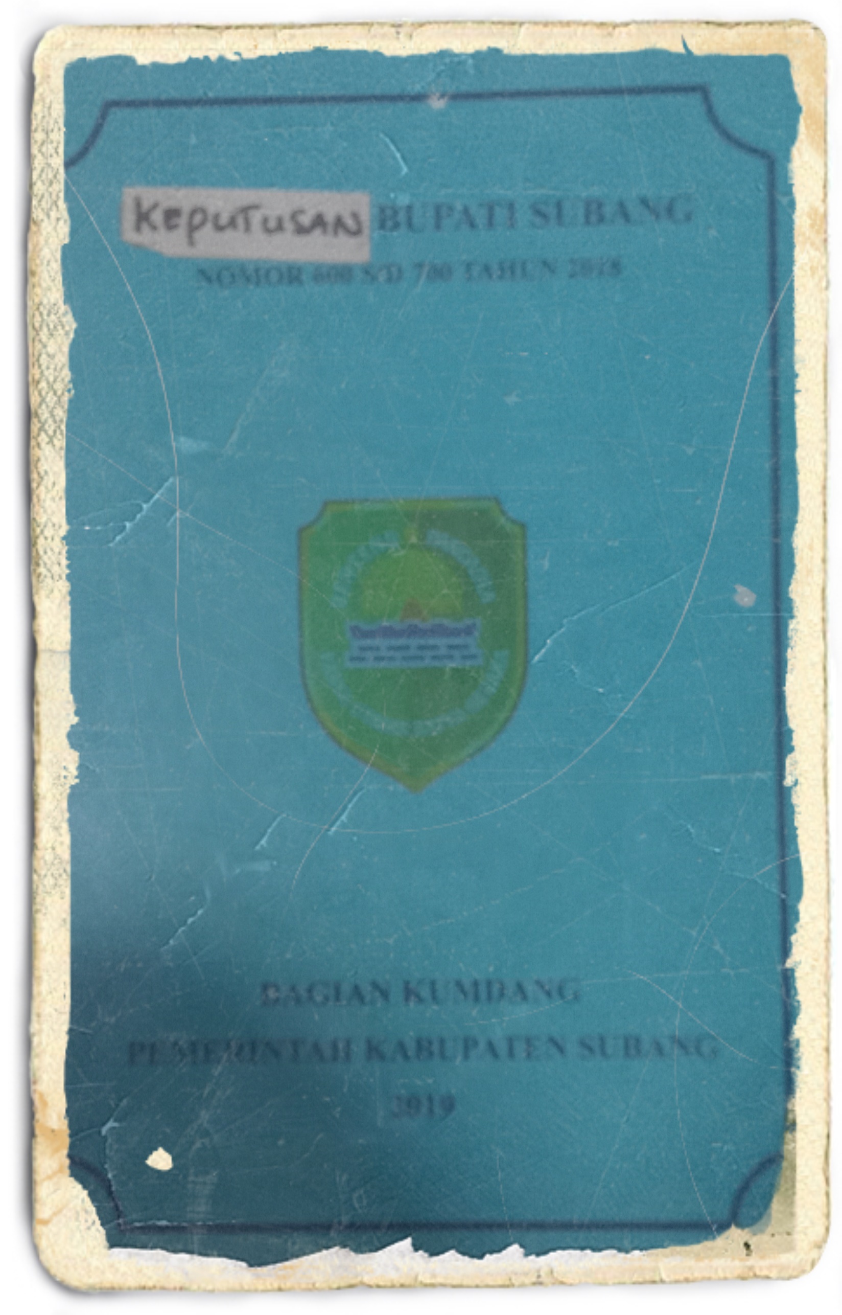 KEPUTUSAN BUPATI SUBANG NOMOR : 600 S/D 700TAHUN 2018
