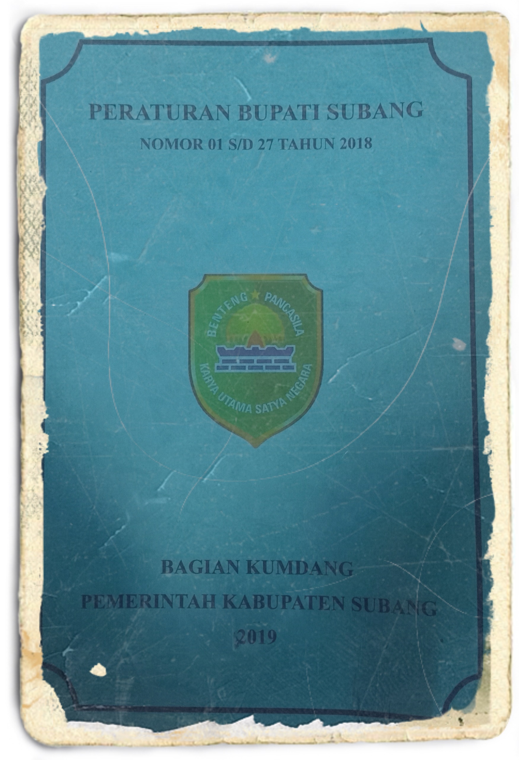 PERATURAN BUPATIN SUBANG NOMOR : 01 S/D 27 TAHUN 2018